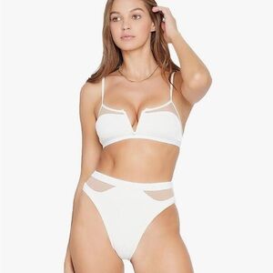 NWT L*Space Cream and Tan Bralette